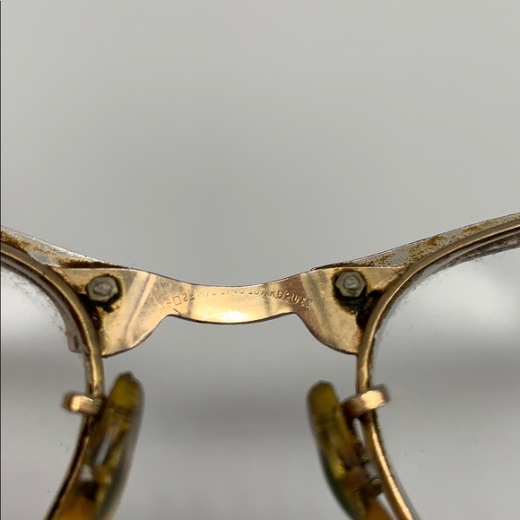 Vintage cat eye glasses two tone 10k RGP Engraved - Picture 6 of 9